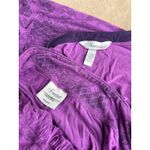 Soma  Pajama Set Medium Purple Top Pants Floral Soft Photo 6