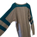 Victoria's Secret PINK | Gray and Teal Long sleeve Shirt Size Medium Photo 4