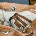 Michael Kors Women's Jetset Brown Leather Gold Chain Handle Shoulder Bag Photo 9