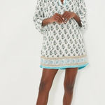 Tuckernuck 565  Dainty Hydrangea Bondi Coverup Size XS Color Blue White Green Photo 0