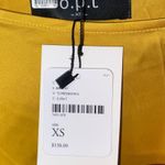 Free People NWT  x O.P.T Yellow Satin Side Ruched Midi Dress Women's Size XS Photo 4