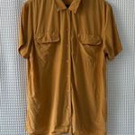 Chaus vintage mustard ocher yellow silk top women's size 12 Photo 0