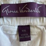 Gloria Vanderbilt NEW High Waisted Utility Shorts XXL White Elastic Waist Photo 5