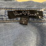 Velvet Heart denim Buttoned Mini Dress with Cuffed Sleeves Photo 14