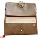 VINTAGE LADY BUXTON Leather Hand Purse Wallet Suede 40s 50s L: 7 x 3.5 in Brown Photo 1