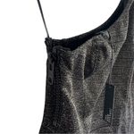 Lisa Marie Fernandez Arden One Shoulder‎ Metallic Swimsuit Black 4 (US 8–10) Photo 7