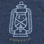 Up North Trading Company “Camping is Lit” Tee, Gray, White Size S Photo 3