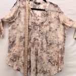Rose + Olive Womans Sheer Floral Top Womans 1x Boho Fairy Ethereal Peasant Photo 11