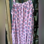 Old Navy  Block print maxi dress ruffle drop hem swing floral sleeveless bow tie Photo 4