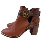 Ted Baker * London Nissie Split Shaft Ankle Boots Womens 38 Brown Leather Luxury Photo 6