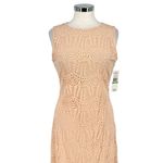 Sharagano  Sleeveless Lace Scallop Hem Sheath Dress Peach Pink Size 8 NWT Photo 1