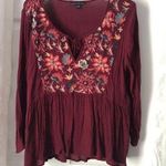 American Eagle outfitters cotton blended embroidery babydoll blouse top, size L Photo 0