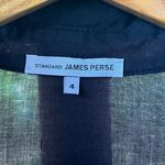 James Perse  Women's Black Contrast Panel Shirt Size 4 (L/XL) Photo 9