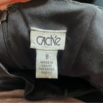 Cache  Y2K Vintage Black Stretch Satin Bodycon Halter Mini Cocktail Dress Size 6 Photo 3