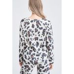 Phil Love  Leopard Print Pullover Sweatshirt Grey Black Size Large NWT Photo 4