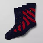 Polo Ralph Lauren Pheasant & Stripe Crew Sock 2-Pack NWT Photo 1