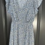 SheIn Blue Floral Short Sleeve Dress Photo 0