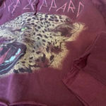 Def Leppard  Cropped Raw edge vneck sweatshirt crewneck sweatshirt Photo 2