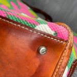 Kate Spade Vintage tropical abstract floral purse bag with leather footed bottom Photo 10