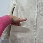 Hugo Boss  Womens Jacket 4 NWT $545 White Open Front Fringe Designer‎ Coat Photo 2