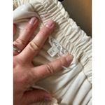 By the River‎ Tiered Midi Skirt Elastic Waist Dotted Texture Cream M Size M Photo 3