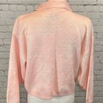 Vintage Pink Cropped High Neck Sweater Snowflake Design Size M Photo 3
