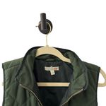 Gianni Bini  Zip Up Quilted Green Gold Accent Vest Size Women's Small Photo 2