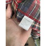 LDT Rachel Plaid Round Neck 3/4 Puff Sleeve Ruffled Poof Swing Dress Size 2/S Red Photo 5