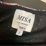 MISA Los Angeles Nova One-Shoulder Bodycon Sequin Mini Dress Pink Purple Black L Photo 14