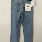 RE/DONE NWOT Comfort Stretch High Rise Stove Pipe Denim in Cloudy Blue Sz 28 Photo 6