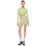 Aritzia  Sun-deh Green Pleated Barbarella Mini Skirt size 6 Photo 1