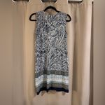 MSK Navy and White Patterned Dress Blue Size undefined Photo 1