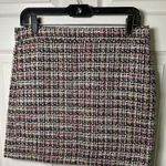 J.Crew  Pink Purple Brown Black Yellow PENCIL SKIRT Tweed Wool Blend SIZE 4 Photo 1