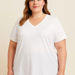 Isaac Mizrahi Women’s White Cotton Top Size 2X – Classic Scoop Neck Tee NWOT Photo 0
