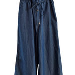 Blue Ruffle Neckline Jumpsuit with Adjustable Waist Size XXL Photo 0