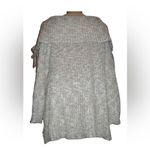 Umgee Oatmeal Chunky Knit Off Shoulder Sweater Size Large Photo 1