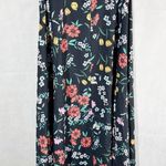 Yumi Kim Black Trinity Floral Print Relaxed Fit Midi Skirt Size Small Photo 1