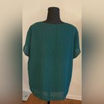 SheIn - Royal‎ green V-neck cut out blouse Size XL Photo 1