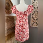 Madewell Red and White button down Floral Skirt size 6P Photo 2