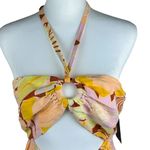 Volcom  Floral Tropical Keyhole Halter Cami Top NWT Large Photo 6