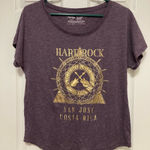 Hard Rock Cafe Hard Rock Heather Purple San Jose, Costa Rica Gold Graphic Short Sleeve Shirt Photo 0