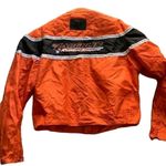 Vintage Y2K BD Biker Design Jacket XL Orange Laughlin River Run 2004 Zippers Photo 2