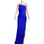 Jovani  Asymmetric Strapless Neck Gown 26166, Royal Blue, 4 (US) Photo 5