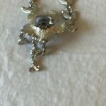 Silver Tone & Green/Blue Floral Necklace Photo 10