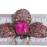 Pink Rhinestone AB Aurora Borealis Bee Statement Piece Pin Brooch Photo 4