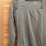 Everlane Size Medium Supima Cotton Long Sleeve Square Neckline Bodysuit Photo 3