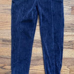 Athleta Cord High Waisted Metro Legging Women's XS Black Goth Stretch Velour Photo 0