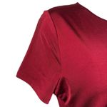 EXPRESS Body Contour Rich Dark Red Short Sleeve Crew Neck Bodysuit Top M Photo 3