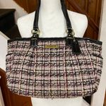 Vintage Coach Tweed Handbag Black Photo 0