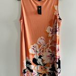 JM Collection  Women's Floral Shift Jersey Sleeveless Dress, Size PP coral combo Photo 1